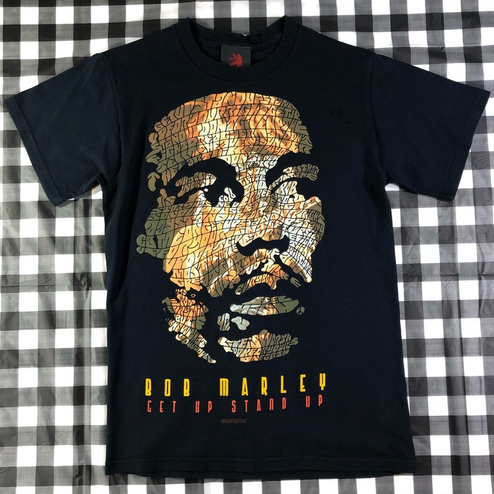 Bob Marley Zion Get Up Stand Up Big Print 2003 Tee